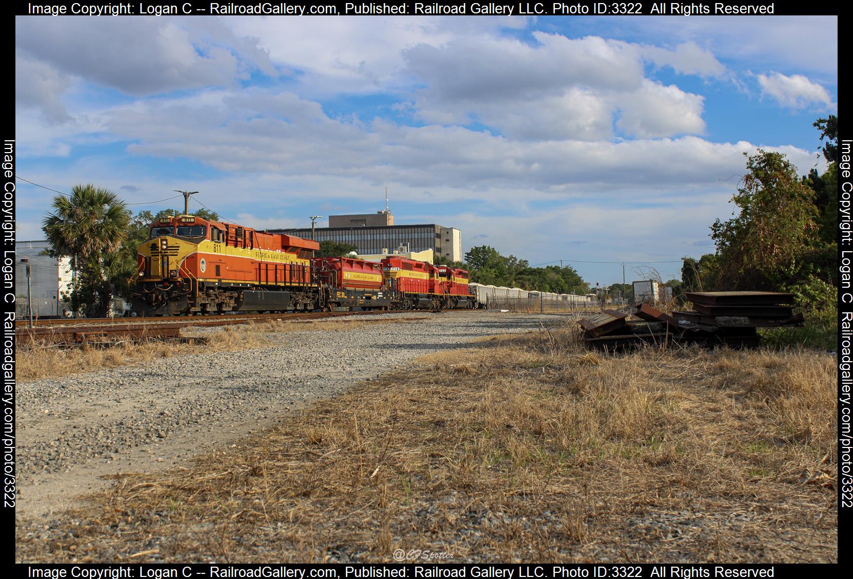 FEC 811 FEC 714 FEC 720 is a class ES44C4 SD40-2 and  is pictured in Titusville, Florida, USA.  This was taken along the FEC Mainline on the Florida East Coast Railway. Photo Copyright: Logan C uploaded to Railroad Gallery on 04/24/2024. This photograph of FEC 811 FEC 714 FEC 720 was taken on Tuesday, April 23, 2024. All Rights Reserved. 